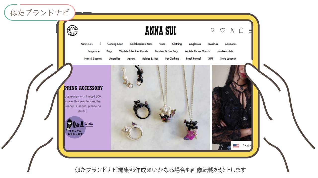 ポールアンドジョーと似てるブランドのanna-sui