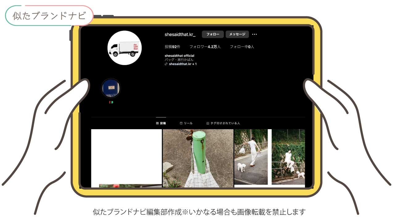 カオヨリナカミと似てるブランドのshe-said-that