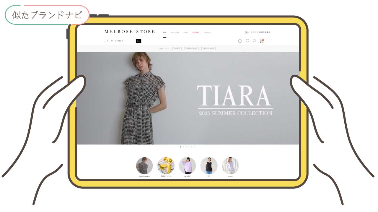 ノエラと似てるブランドのtiara